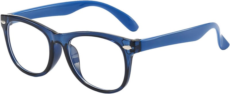 FANNYGO Store 1 Pack kids Blue Light Blocking Glasses For Girls And Boys Computer Blue Light Blocking Glasses For Age 3-11 (Dark blue) - Image 1